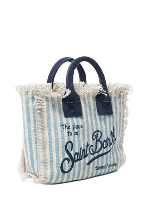 Borsa a mano Vanity in canvas di cotone celeste SAINT BARTH KIDS | VAMI00103449L